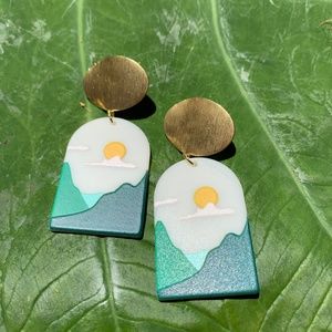 Acrylic Art Stud Earrings